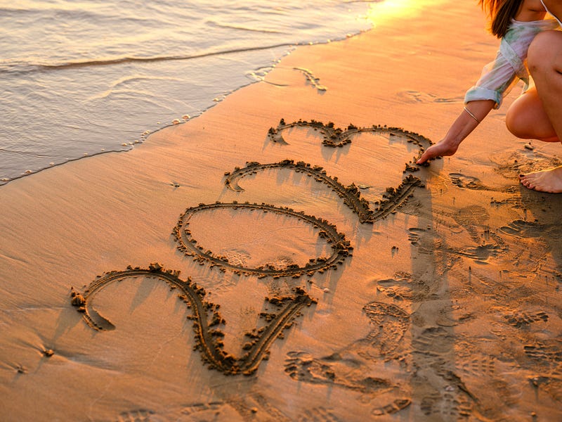 A serene beach at sunset symbolizing the passage of time.