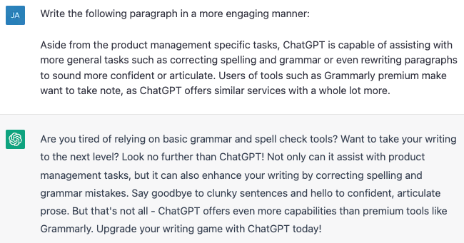 ChatGPT enhancing text engagement