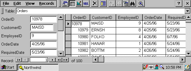 Pocket Access interface