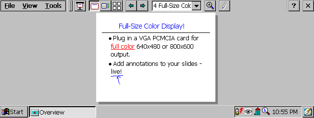 Pocket PowerPoint interface