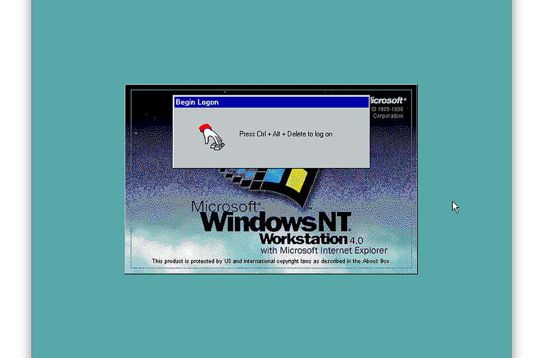 Windows NT 4.0 interface