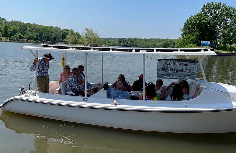 Passengers enjoying the Solar Sal 24