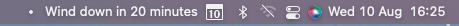 Fantastical app in the menu bar