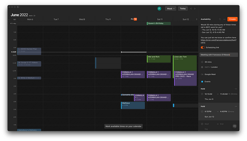 Image illustrating Notion's scheduling features