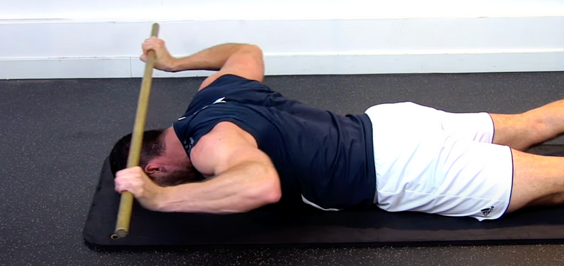 Prone Overhead Press exercise