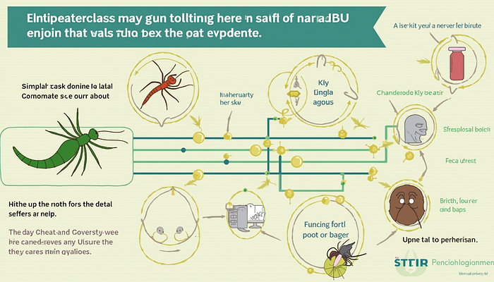 Illustration of parasites and their effects on mental health