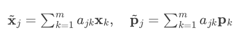 Weighted sum of neighboring item embeddings