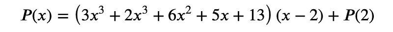 Polynomial division using Horner's method