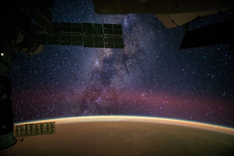 Astronaut view of the night sky