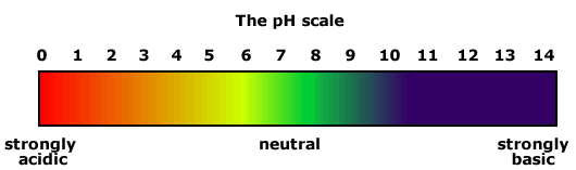 The pH scale in relation to health