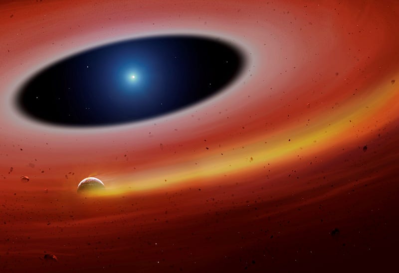 Visualization of a planetary fragment orbiting a white dwarf