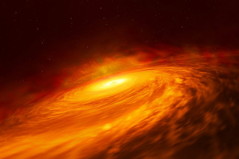 Artistic representation of the disk around a supermassive black hole