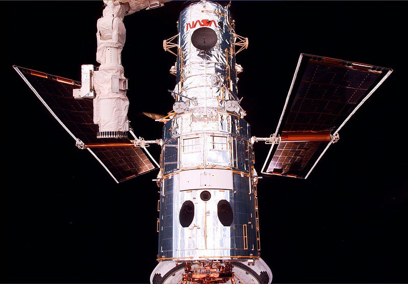 Hubble Space Telescope aboard the Space Shuttle Discovery