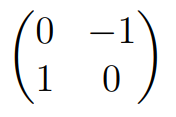 Matrix representation of a 90° rotation