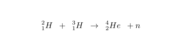 Fusion Reaction Isotopes