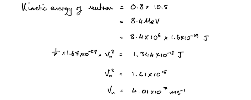 Kinetic Energy Calculation Diagram