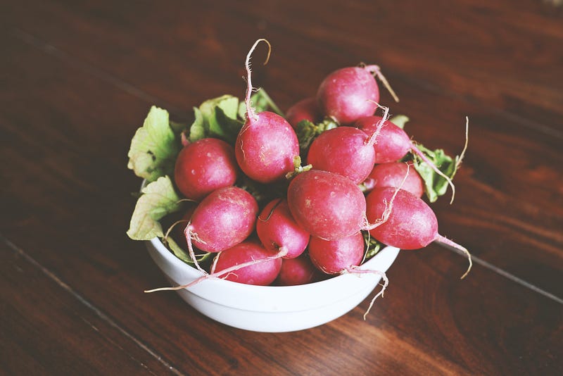 Nutritional value of radishes