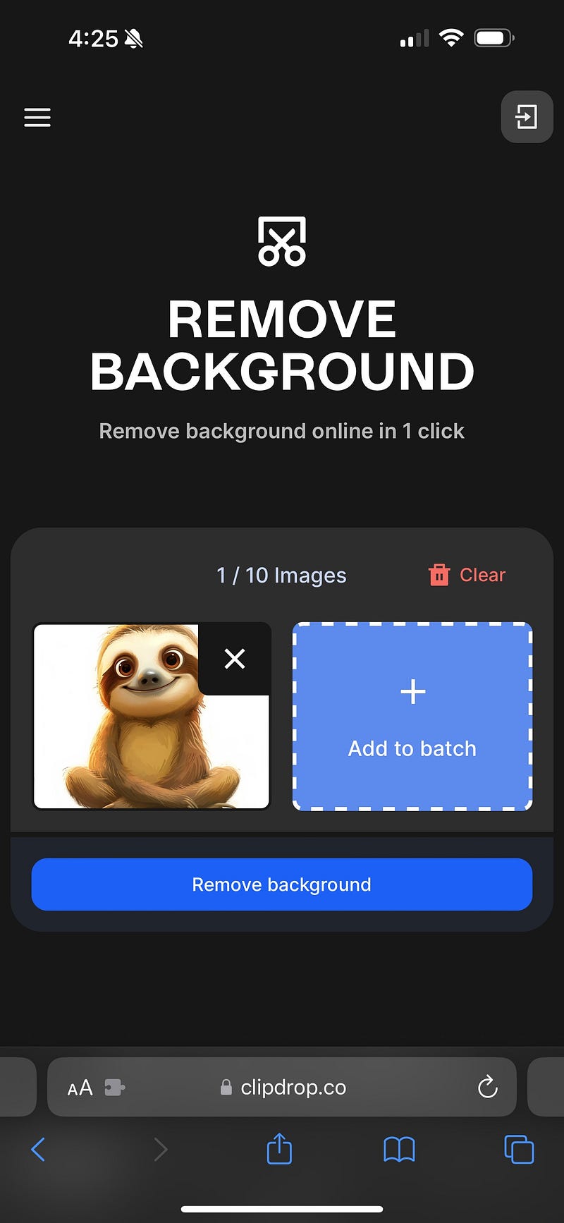 Using Clipdrop on iPhone for background removal