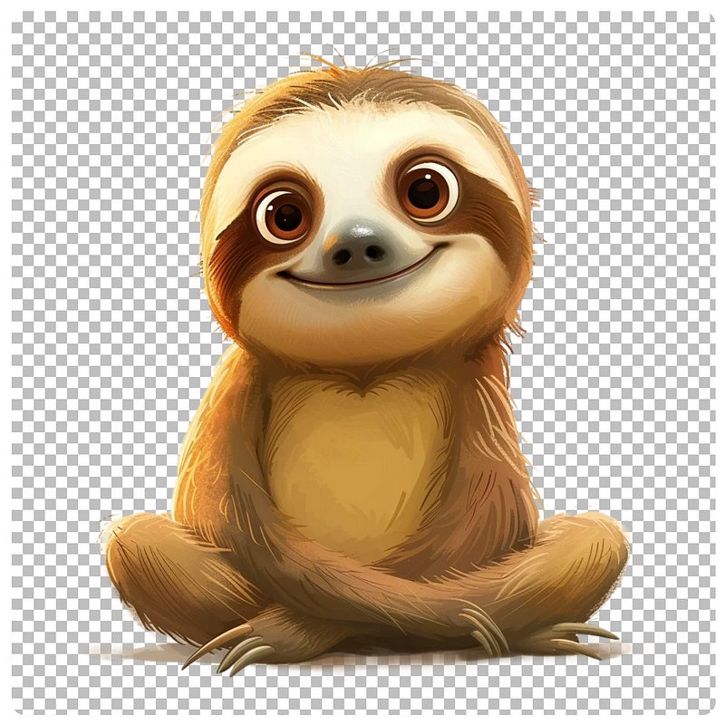 Sloth image after background removal