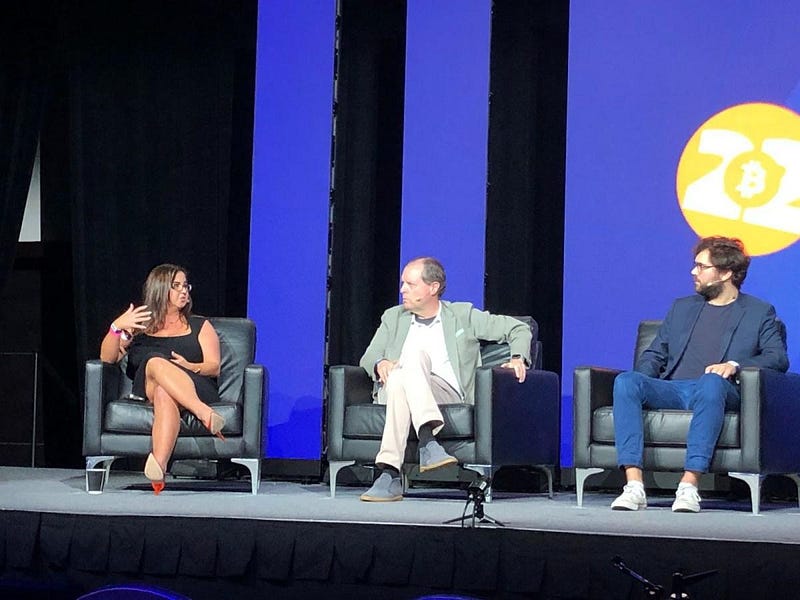 Panelists at Bitcoin 2022 discussing regulations