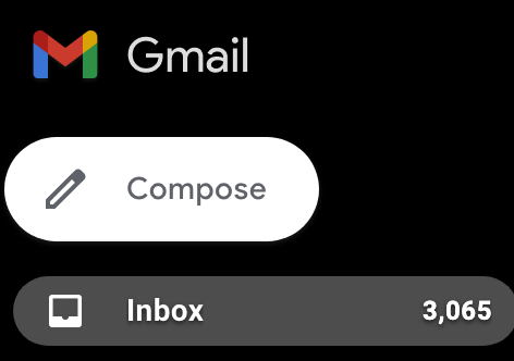 Email inbox showing unread messages