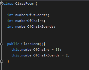 Default constructor implementation