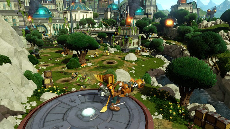 Screenshot from the 2016 Ratchet and Clank game