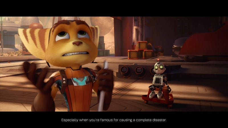 Screenshot from the Ratchet and Clank franchise