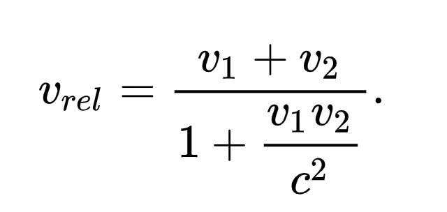 Visual representation of relativistic speeds