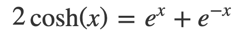 Hyperbolic function representation