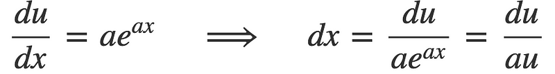 Derivative of the new variable