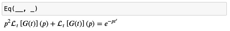 Transformed equation representation