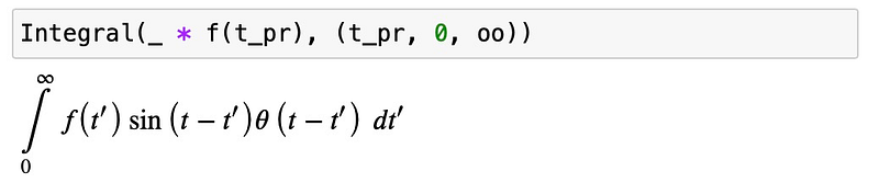 Integral for forcing function evaluation