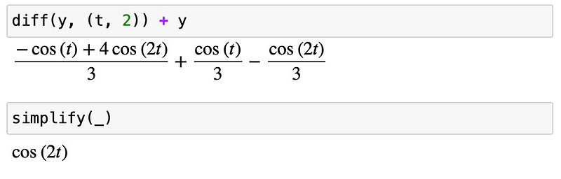 Verification of differential equation satisfaction