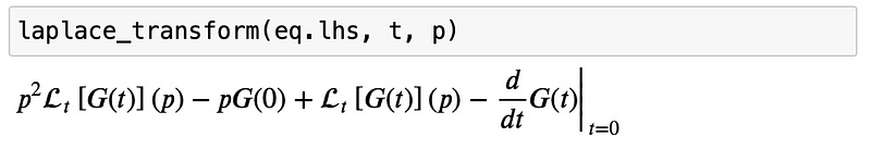 Laplace transform of the left-hand side