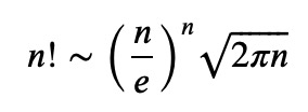 Stirling's approximation formula