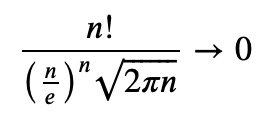 Asymptotic ratio in Stirling's formula