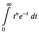 Integral representation of factorial