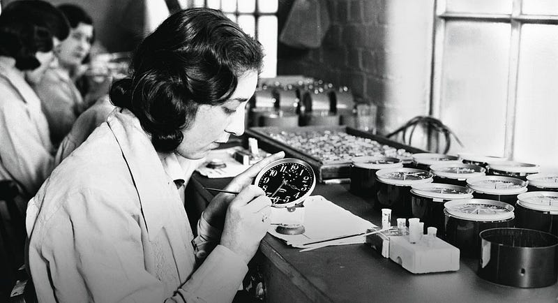 Radium watch worker painting dials