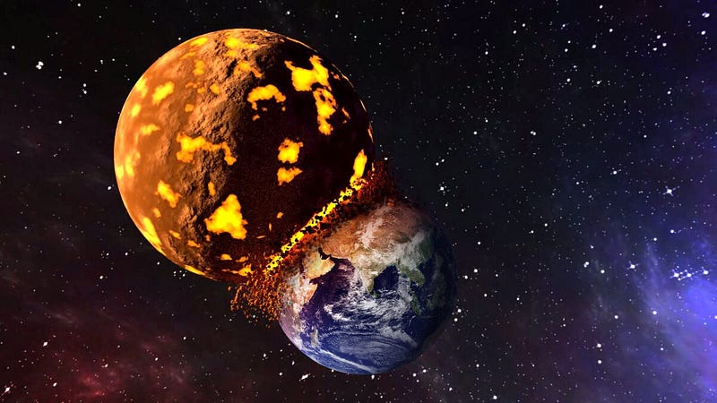 Image of potential collision with Earth