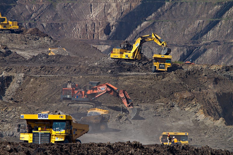 Deforestation caused by mining activities