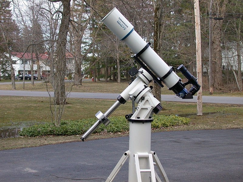 An example of an equatorial mounted telescope