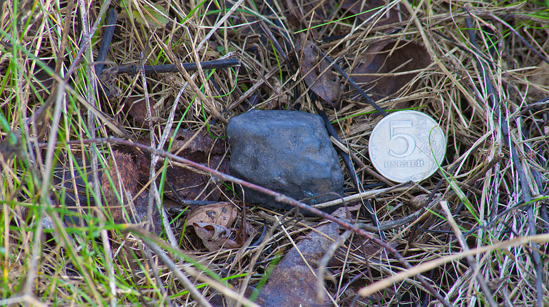 The site where a meteorite fragment fell in 2018