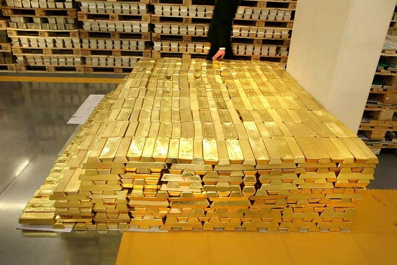 30 tons of gold