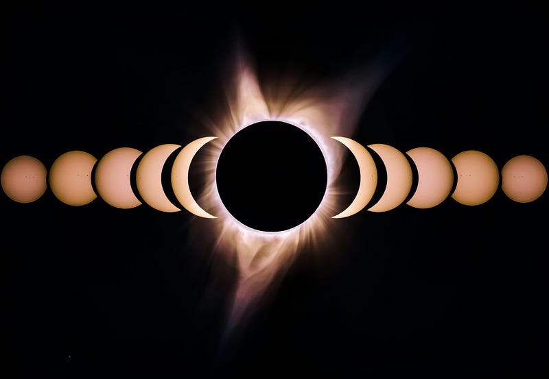 A breathtaking view of a solar eclipse.